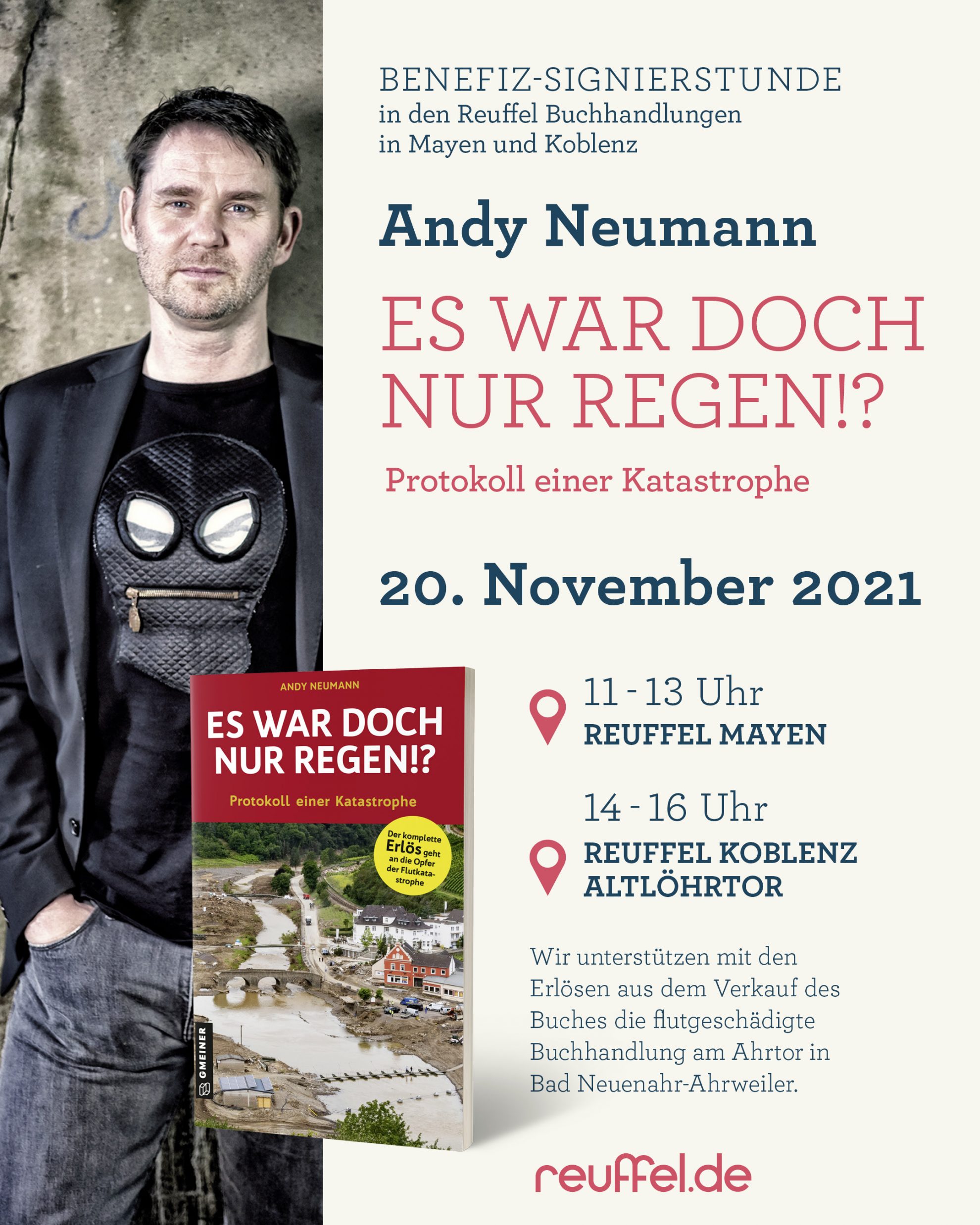Ahrtal-Benefiz-Signierstunden mit Bestseller-Autor Andy Neumann am