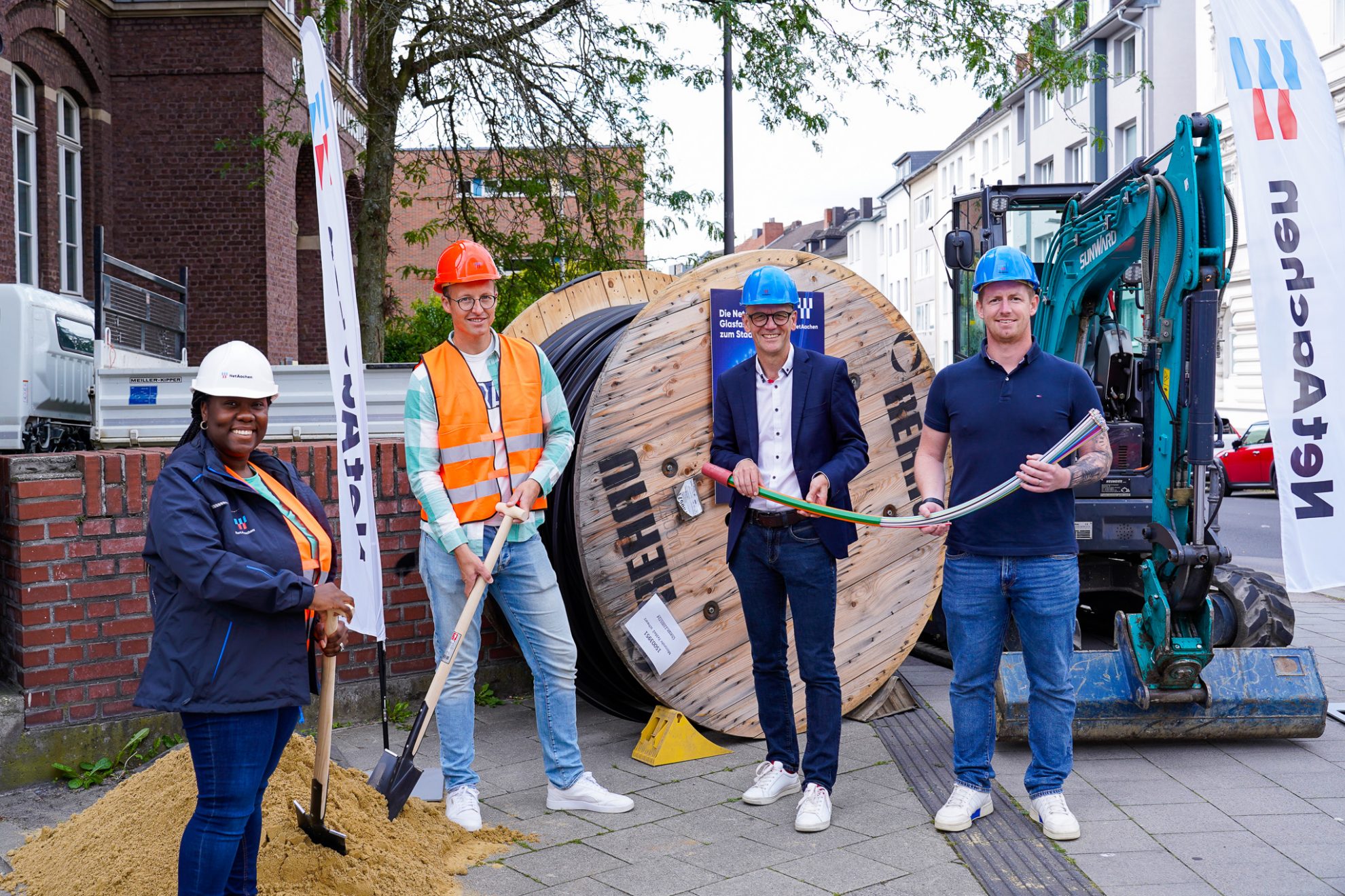 Nordlicht 2023 Spatenstich Glasfaserausbau der NetAachen GmbH im